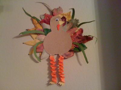 recycled greetings cards turkey wall decoration