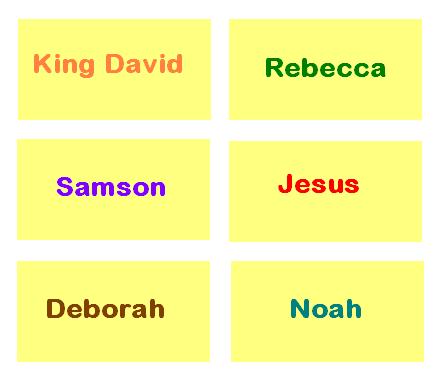 Bible Name Tags