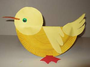 rocking paper plate duck