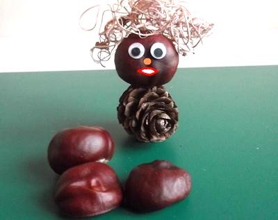 man made from conkers