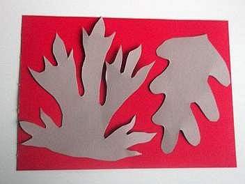 making red leaves from card