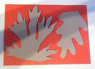 making orange leaves from card
