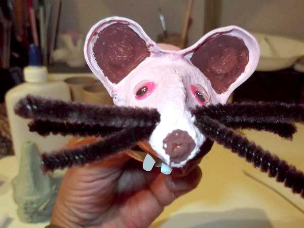 mouse whiskers made out of pipe cleaners