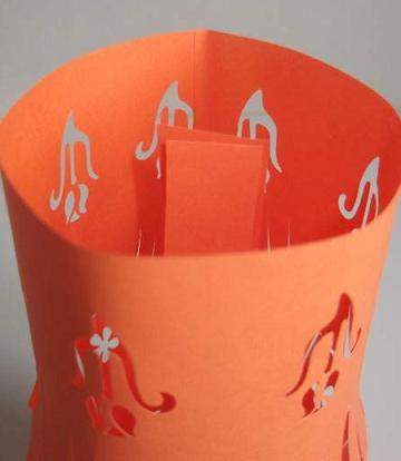 glueing the inside of a paper lantern