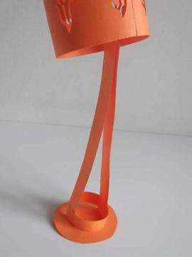 constructing the inside of a paper lantern