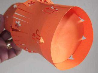 the base of a paper lantern