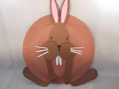 paper plate bunny