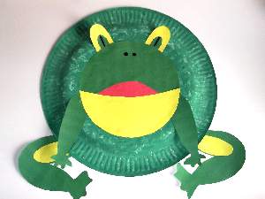 paper plate frog